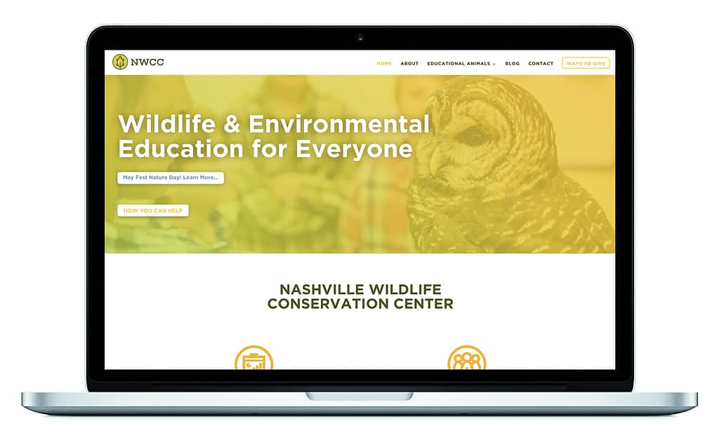Nashville Wildlife Conservation Center Website MOCKUP