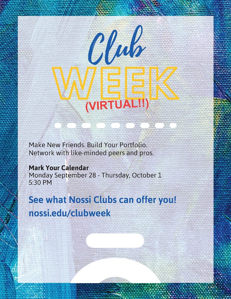 Club Week - Invite to Art College Student Club Week - Event RSVP